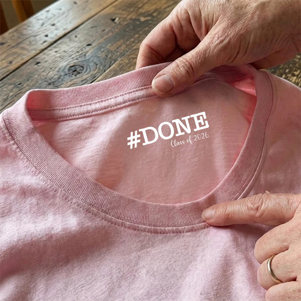Personalized Done Class Of 2026 Graduation Neck Print Back Shirt LM32 899417 - Image 3
