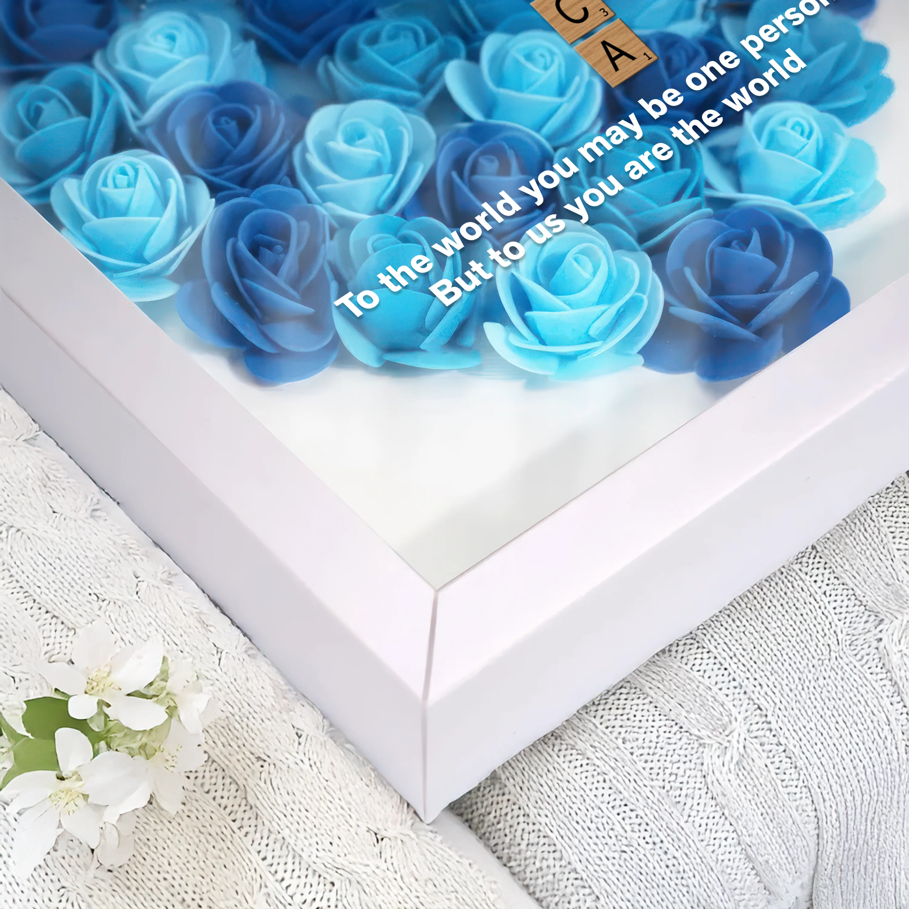 Personalized Family Name Crossword Art Flower Shadow Box For Mother's Day LM32 893277 - Image 4