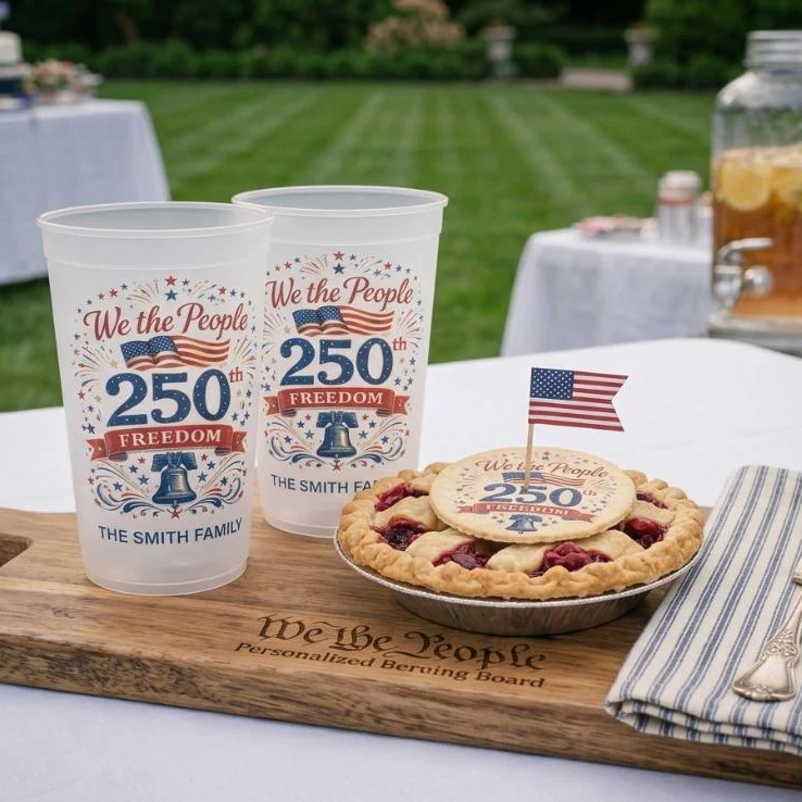 Personalized Family Name We The People USA 250th Anniversary Frosted Cup LM32 899937 - Image 2