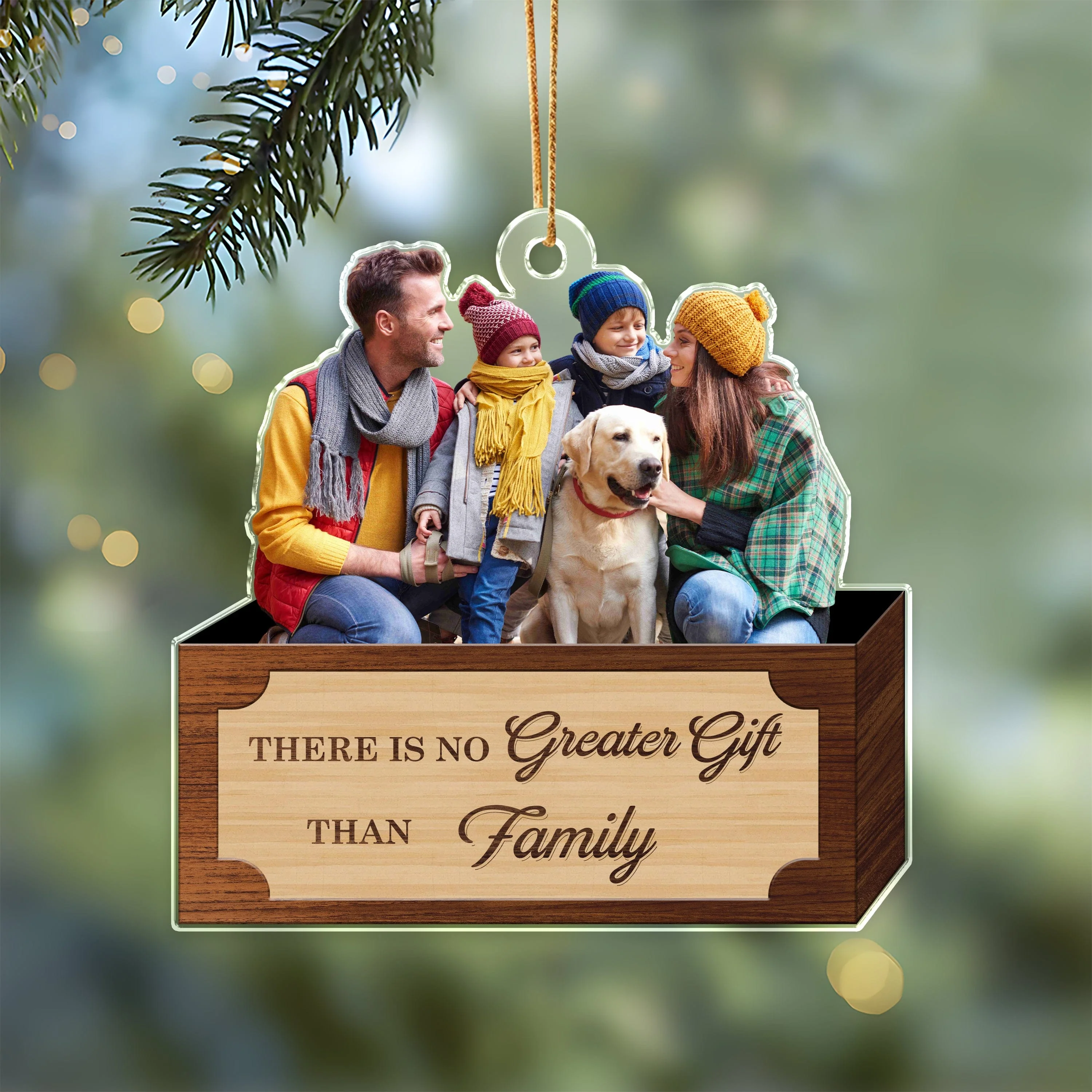 Custom Family Photo There Is No Greater Gift Than Family Acrylic Ornament - Best Christmas Gift Idea HA75 891719 - Image 3