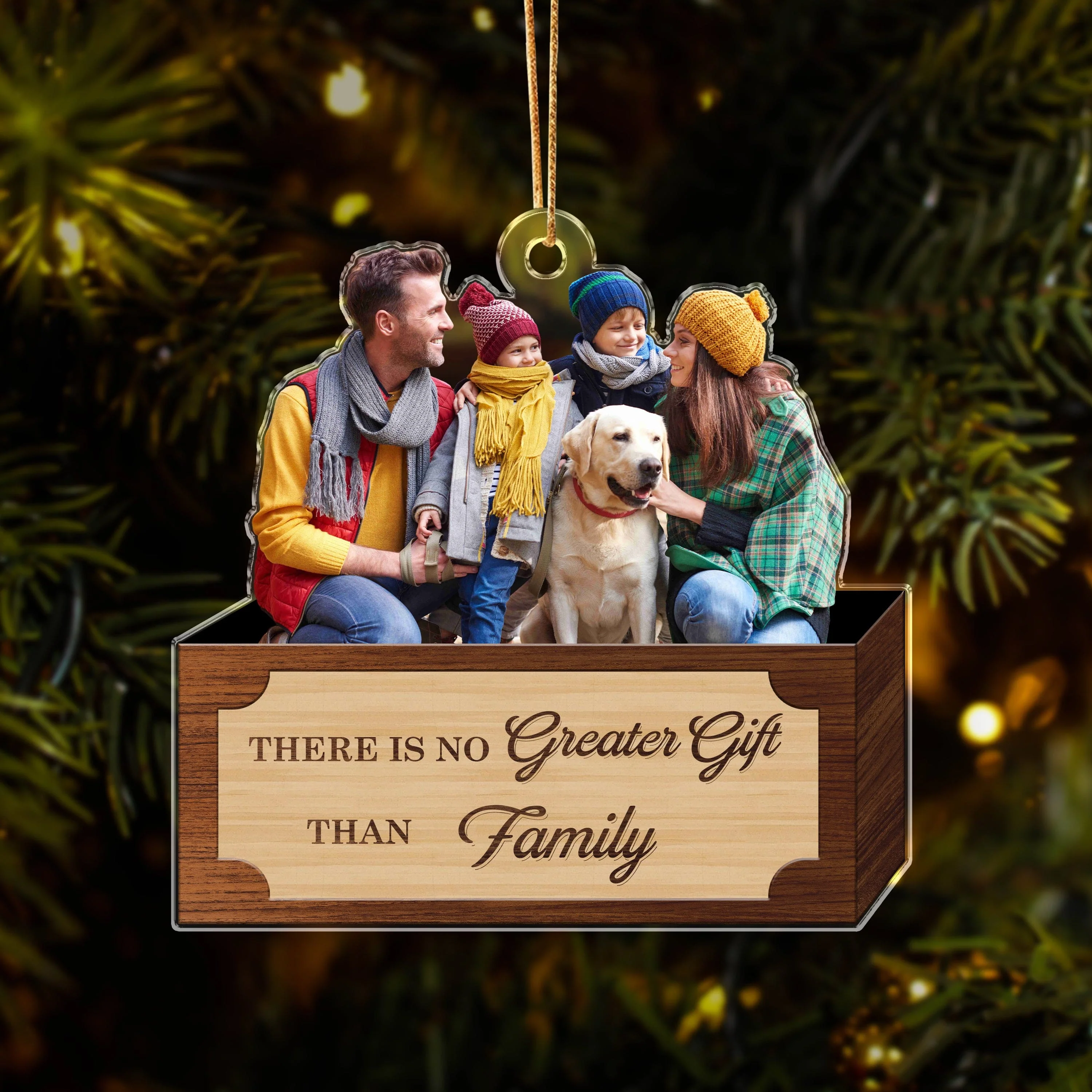 Custom Family Photo There Is No Greater Gift Than Family Acrylic Ornament - Best Christmas Gift Idea HA75 891719 - Image 4