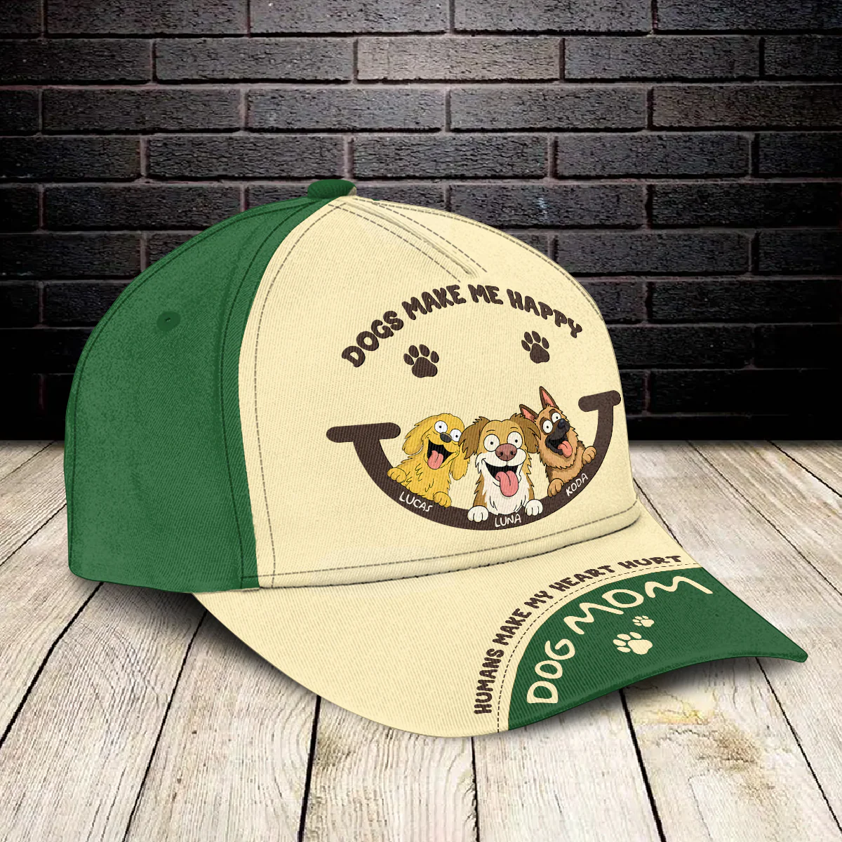 Funny Dog Makes Me Happy Humans Make My Heart Hurt Classic Cap LM32 893361 - Image 5
