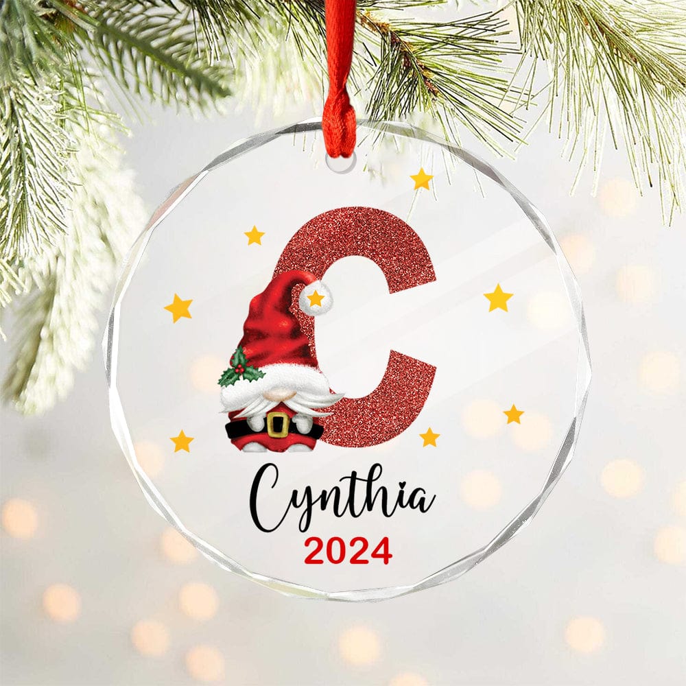 Personalized Gift Alphabet and Name Glass Ornament, Christmas Gift Idea HO82 891737 - Image 2