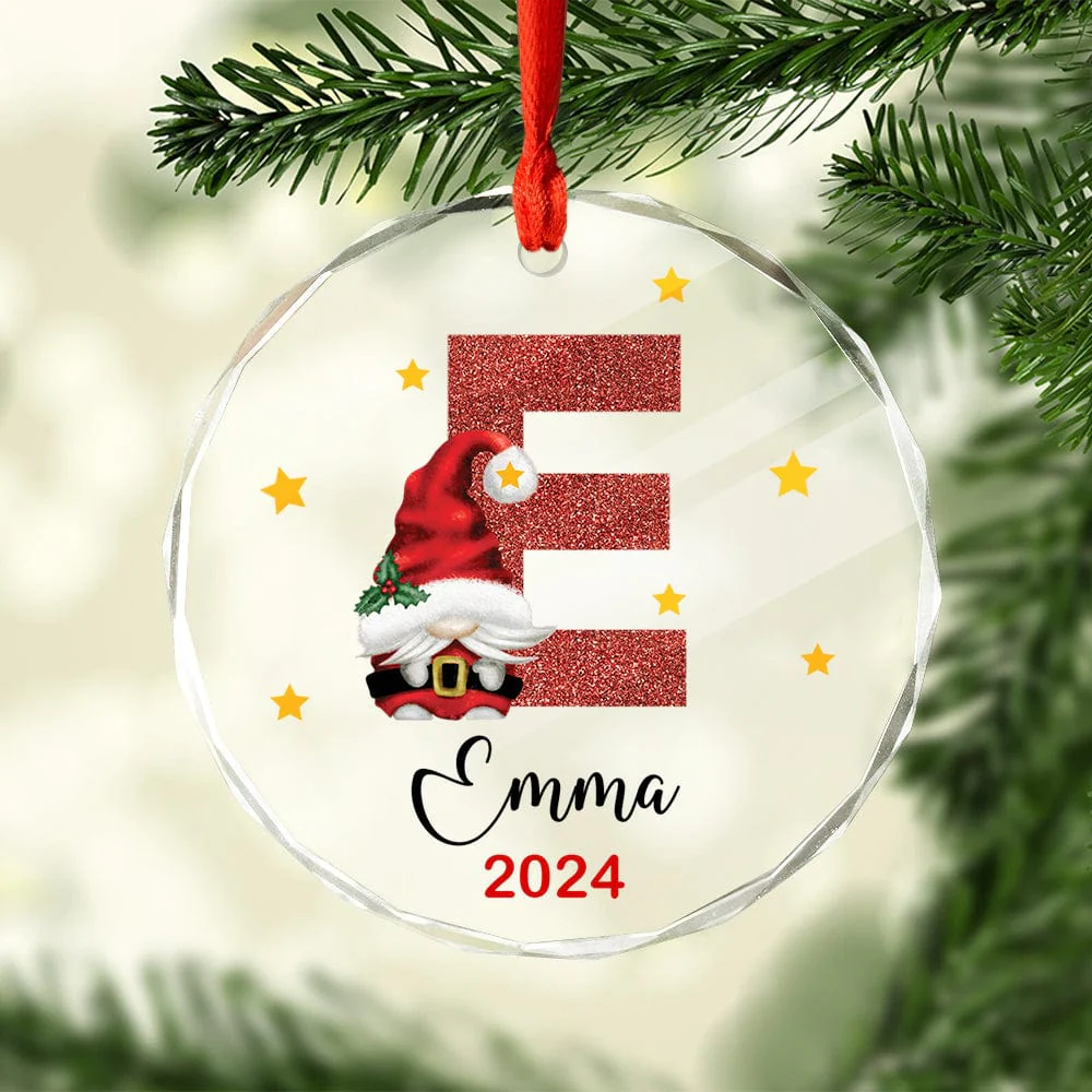 Personalized Gift Alphabet and Name Glass Ornament, Christmas Gift Idea HO82 891737 - Image 5