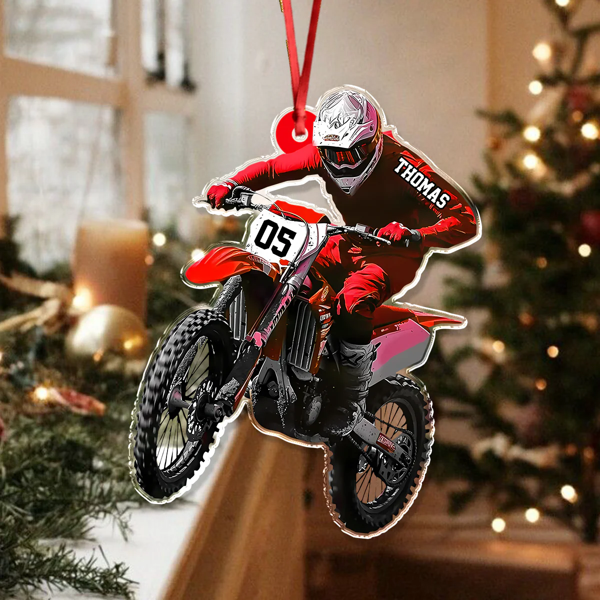 Personalized Gift Dirt Bike Christmas 2025 Acrylic Ornament For Biker LM32 895443 - Image 3