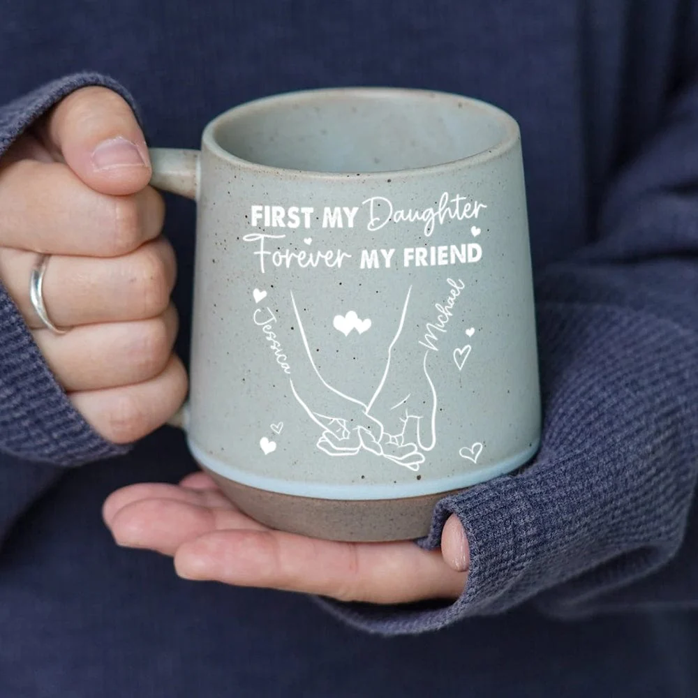 Personalized Christmas Gift First My Daughter Forever My Friend Unique Printed Pottery Mug LM32 891931 - Image 4