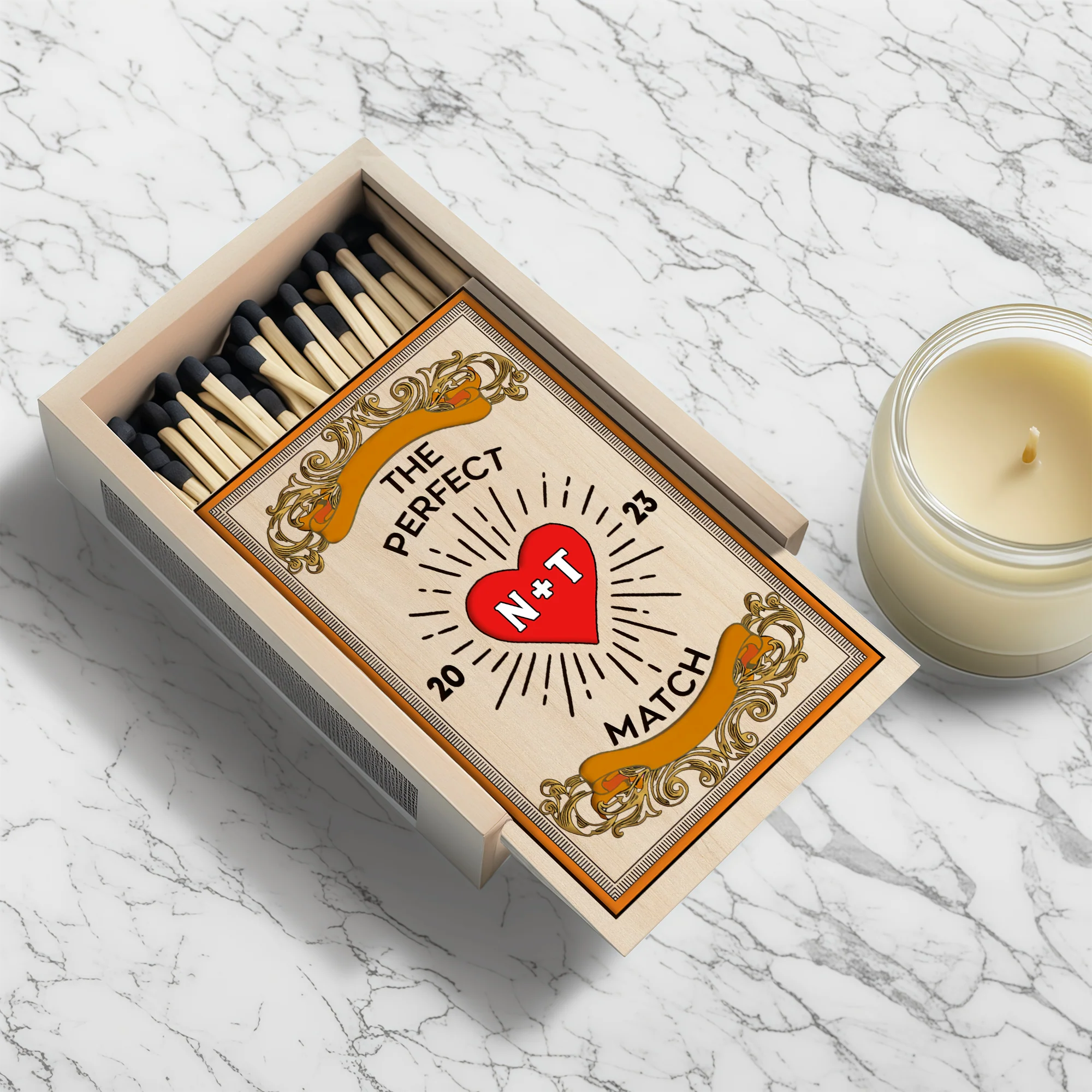 Personalized Gift For Couple Anniversary Unique Large Matchbox LM32 893799 - Image 2