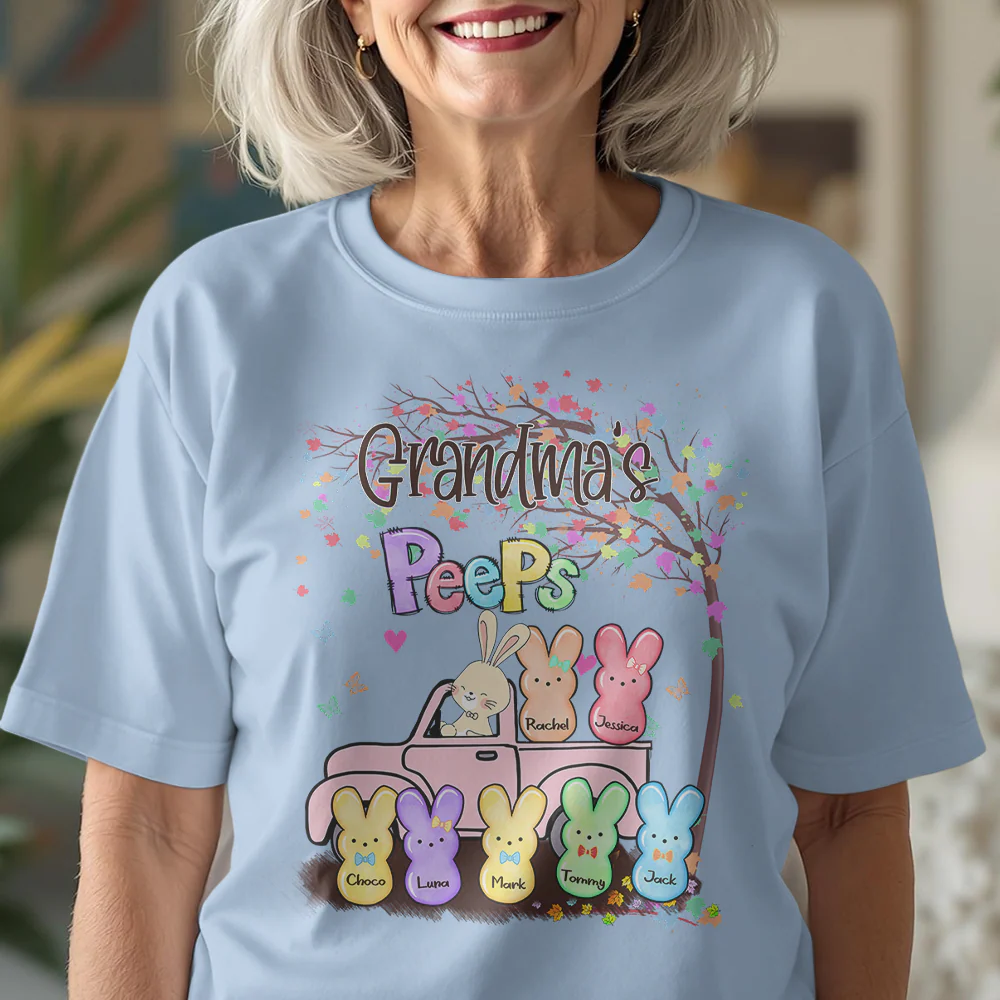 Personalized Gift For Grandma Tree Easter With Kid Shirt LM32 893175 - Image 2