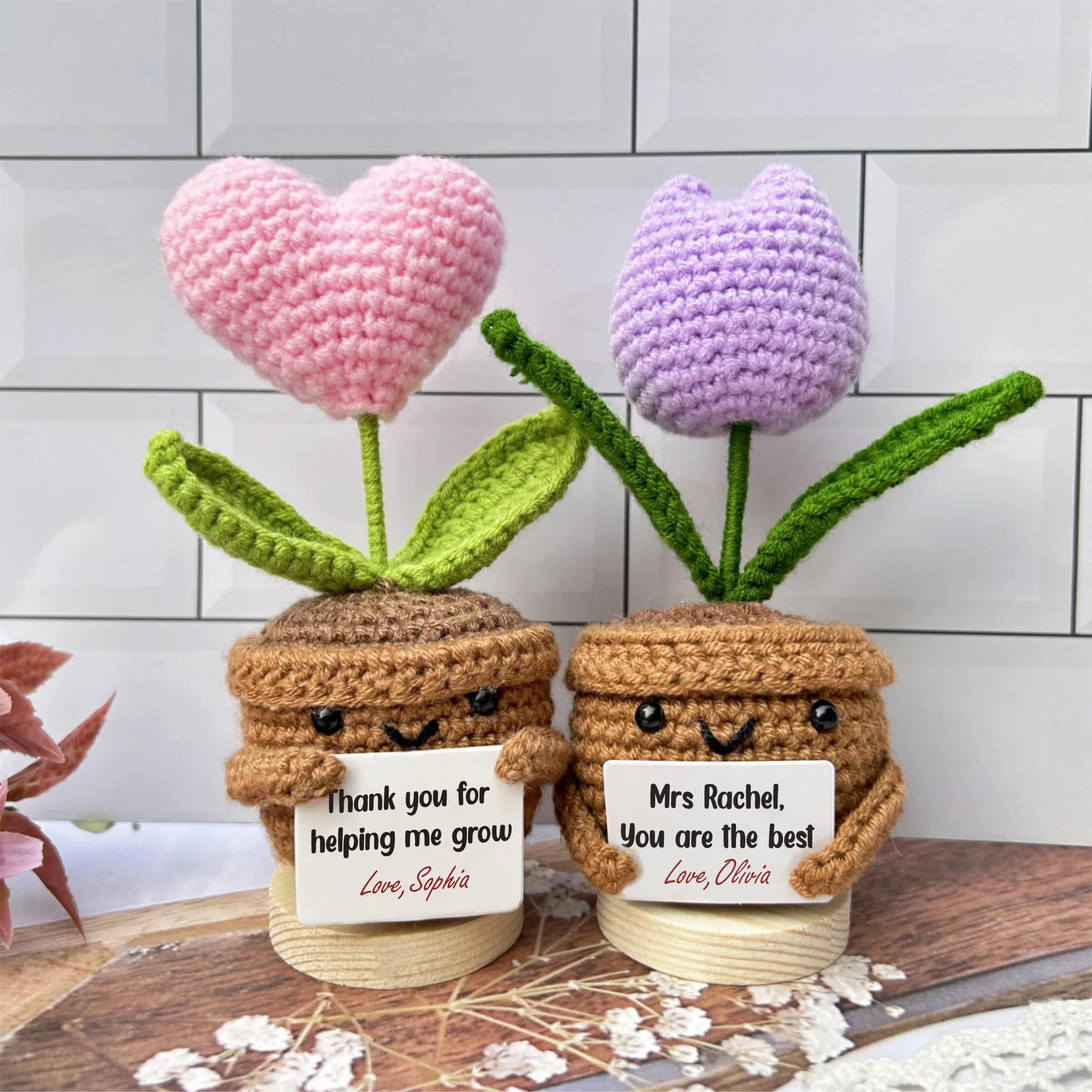 Personalized Gift For Teacher Thank You For Helping Me Grow Crochet Plant LM32 893797 - Image 3
