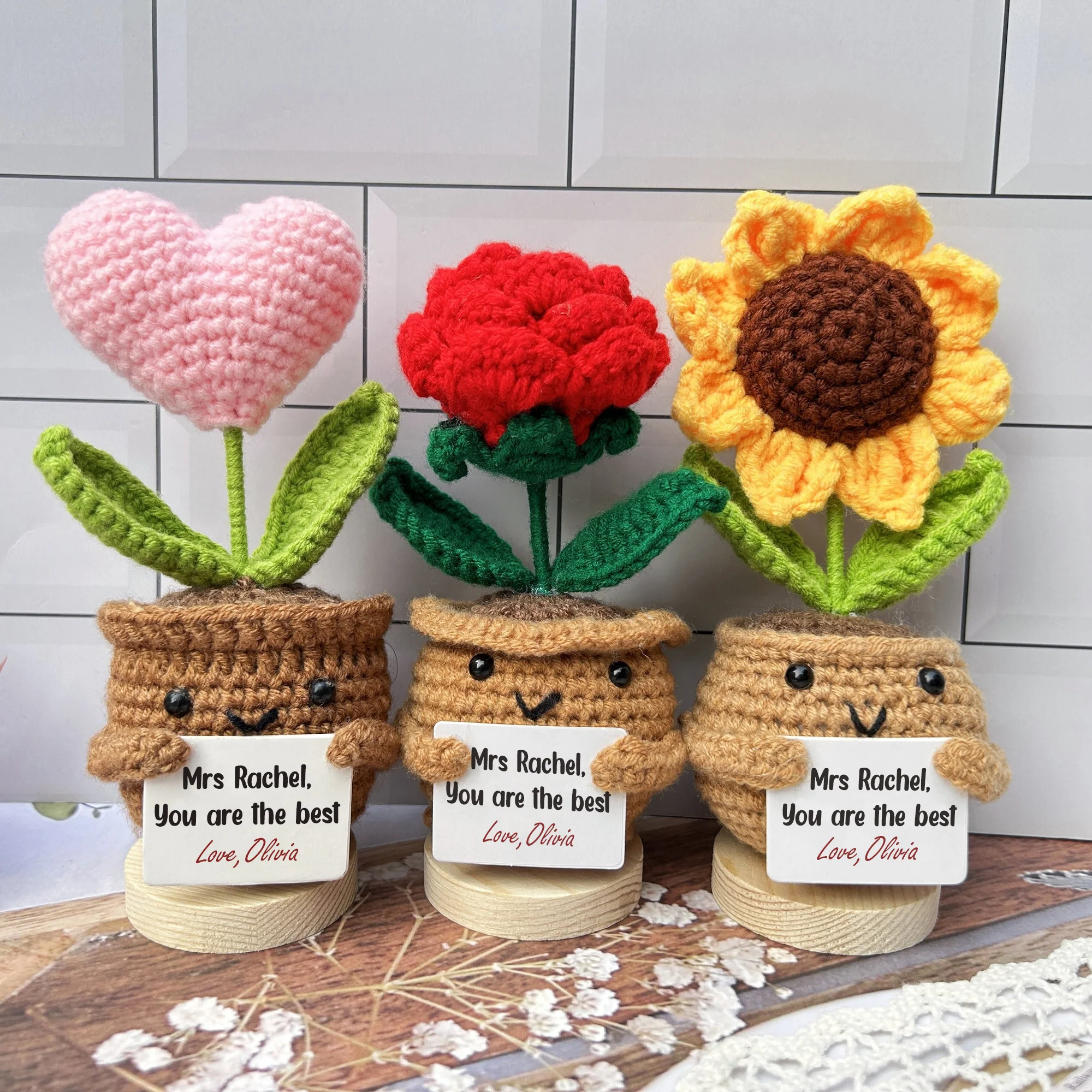 Personalized Gift For Teacher Thank You For Helping Me Grow Crochet Plant LM32 893797 - Image 4