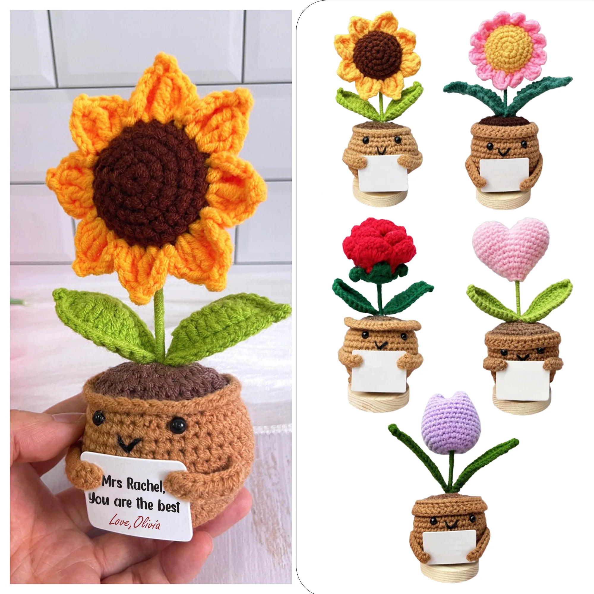 Personalized Gift For Teacher Thank You For Helping Me Grow Crochet Plant LM32 893797 - Image 6