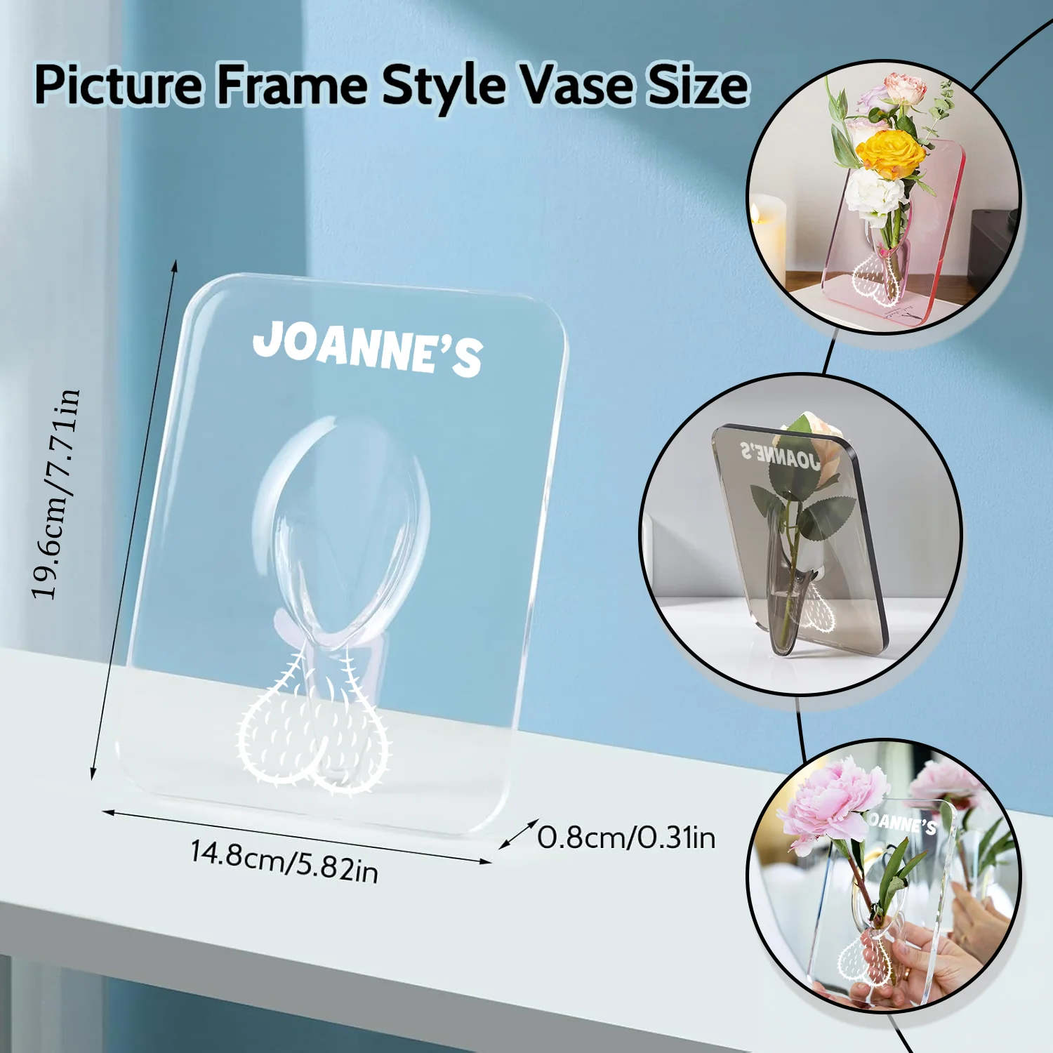 Personalized Gift Funny Acrylic Flower Vase - Gift For Girlfriend, Wife, Lover LM32 897739 - Image 2