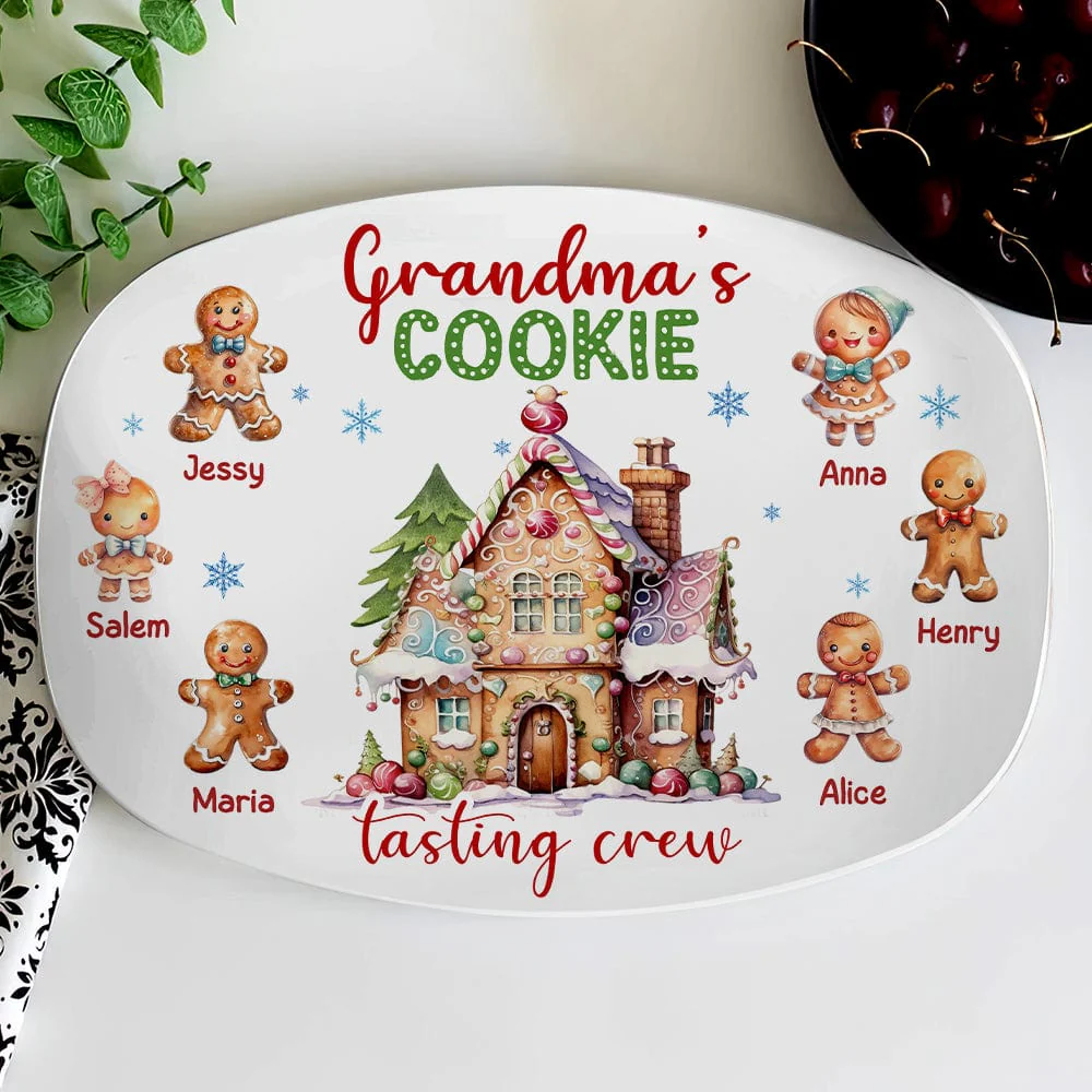 Personalized Gift Grandma's Cookie Tasting Crew Platter - Christmas Gift Idea HA75 891755 - Image 3
