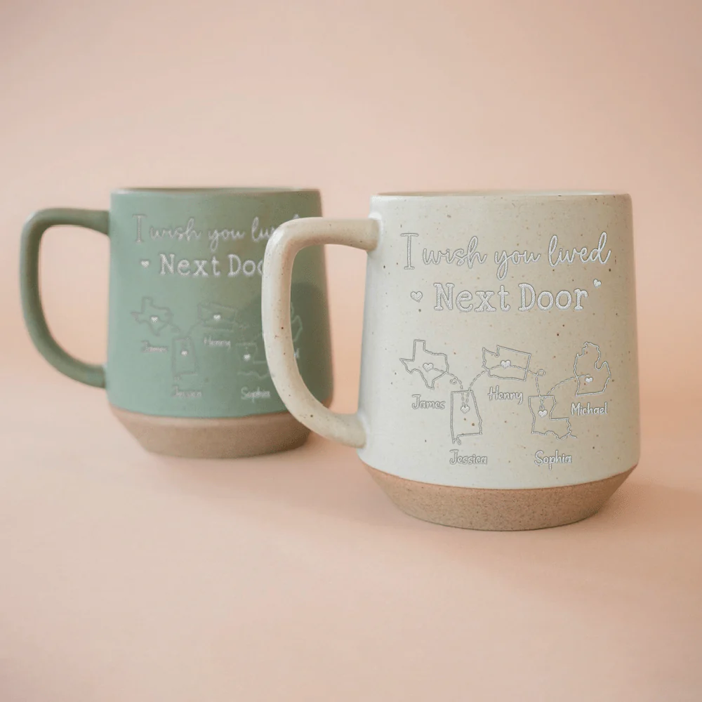 Personalized Gift I Wish We Lived Closer Bestie Engraved Pottery Mug For Bestie LM32 891951