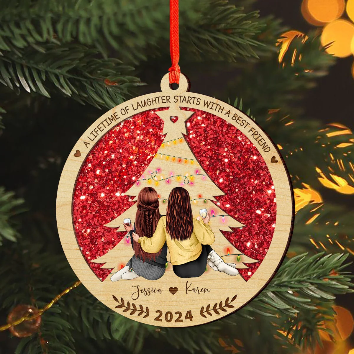 Personalized Gift It Takes A Long Time To Grow An Old Friend Wood Ornament LM32 893019 - Image 2