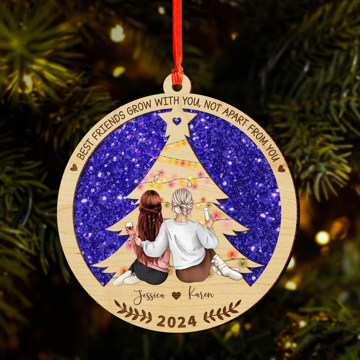 Personalized Gift It Takes A Long Time To Grow An Old Friend Wood Ornament LM32 893019 - Image 3