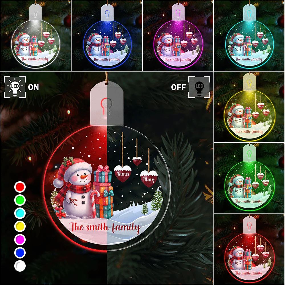 Personalized Gift My Favorite Part Of Christmas Is Family Led Acrylic Ornament HA75 891903 - Image 4