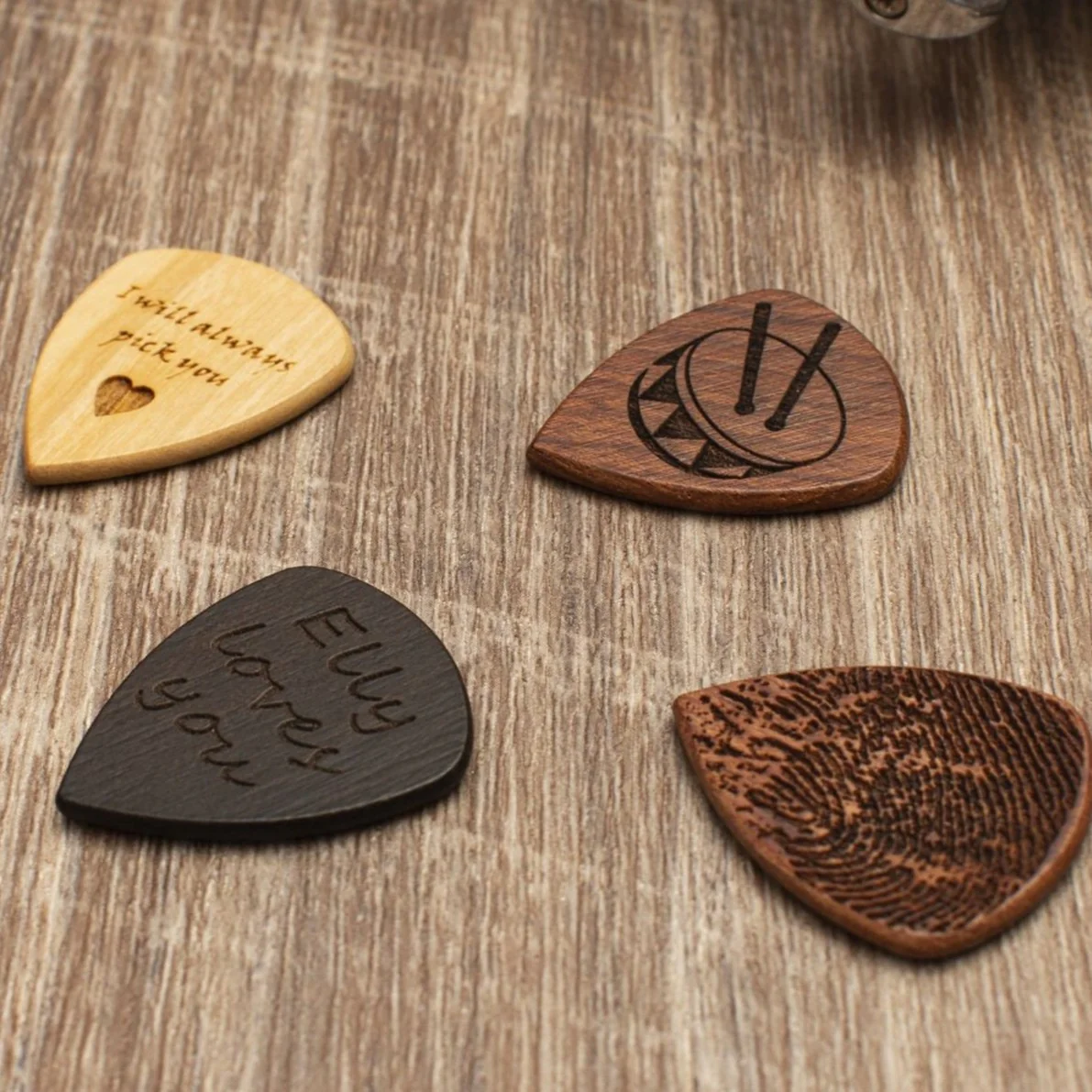 Personalized Gift Name And Icon Wooden Guitar Picks With Case, Box Guitar Player Gift LM32 897387 - Image 5