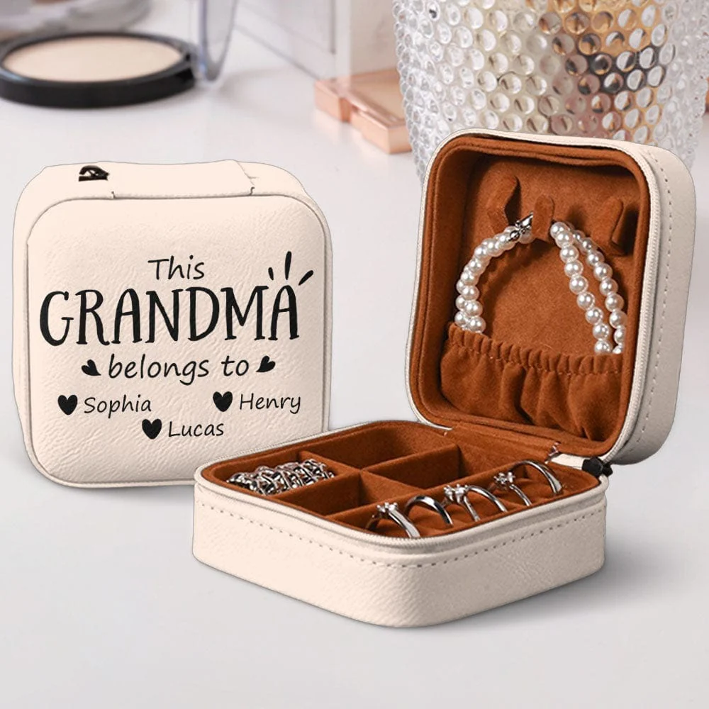 Personalized Gift This Mama Belongs To Family Jewelry Travel Box TH10 891927