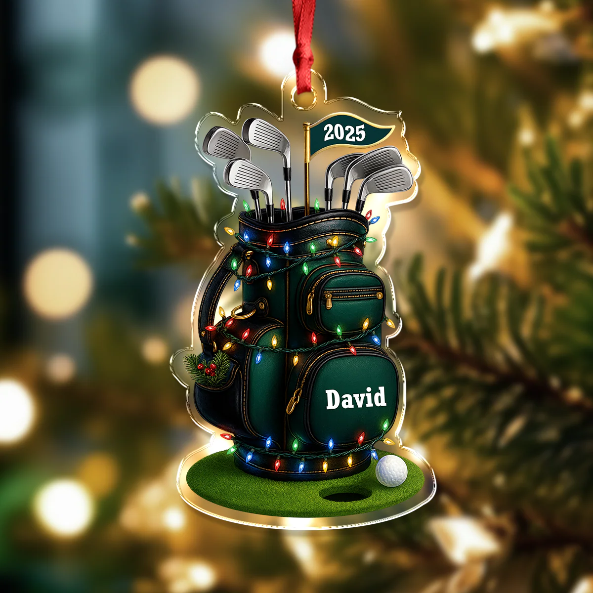 Personalized Name Light Golf Bag 2025 Acrylic Ornament Gift for Golfer LM32 897525 - Image 5