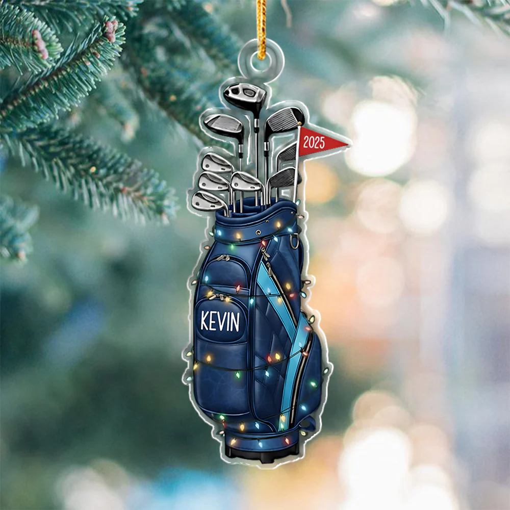 Personalized Golf Christmas Light Bag Acrylic Ornament 2025 Gift for Golf Lovers LM32 897527 - Image 3