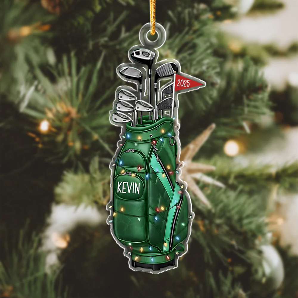Personalized Golf Christmas Light Bag Acrylic Ornament 2025 Gift for Golf Lovers LM32 897527 - Image 4