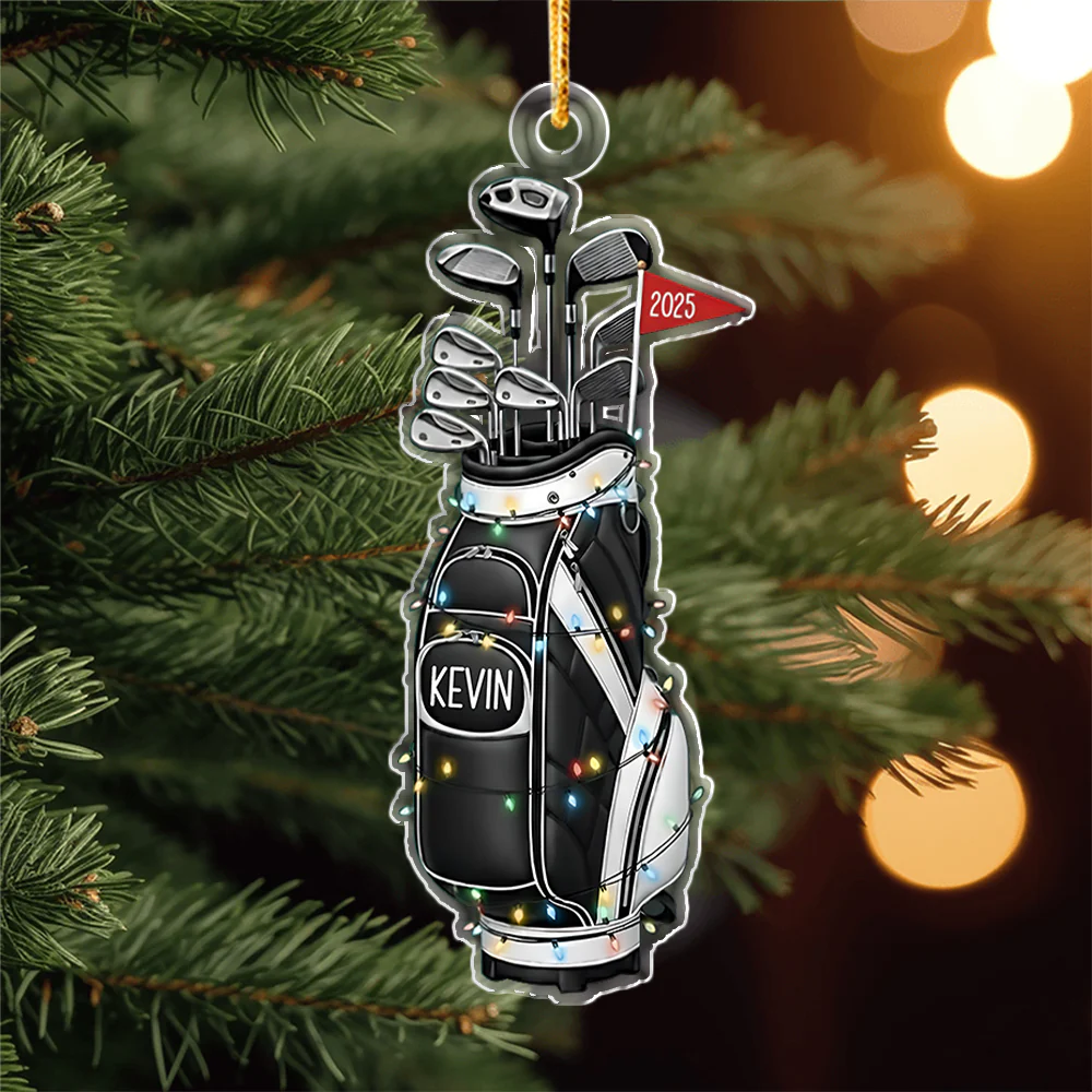 Personalized Golf Christmas Light Bag Acrylic Ornament 2025 Gift for Golf Lovers LM32 897527 - Image 6
