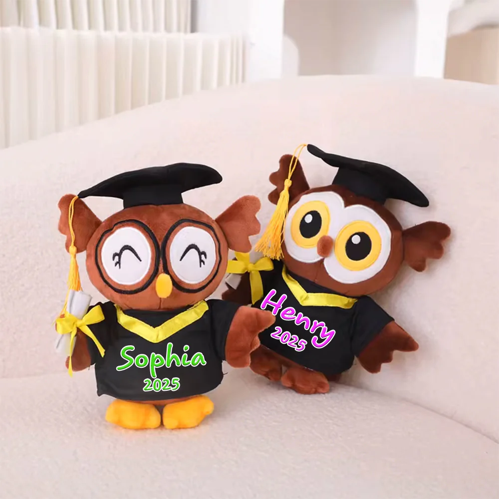 Personalized Graduation Gift Cute Owl Squint Eye Bear Plus LM32 893173 - Image 4