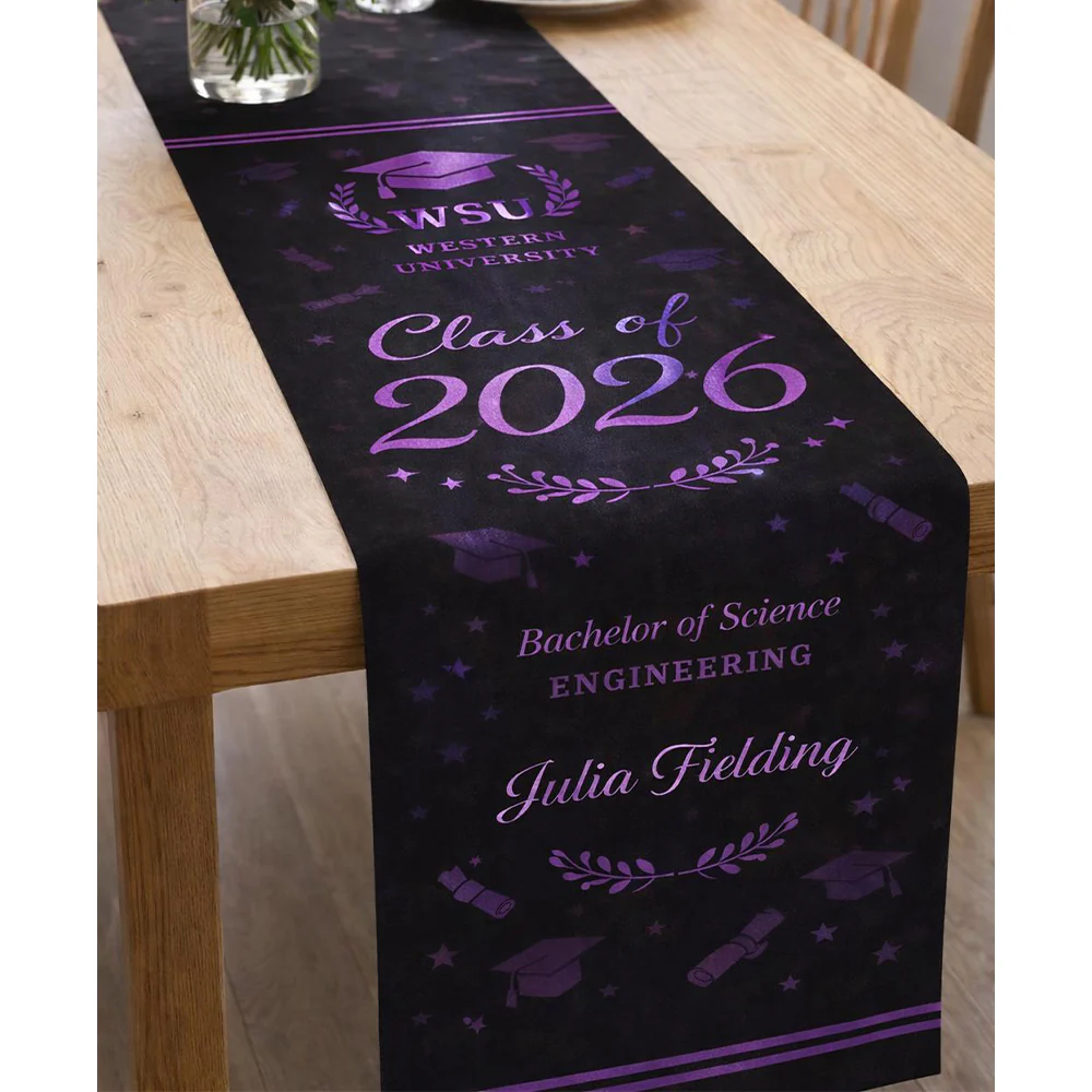 Personalized Graduation Table Runner, Class of 2026 Table Runner LM32 899757 - Image 3