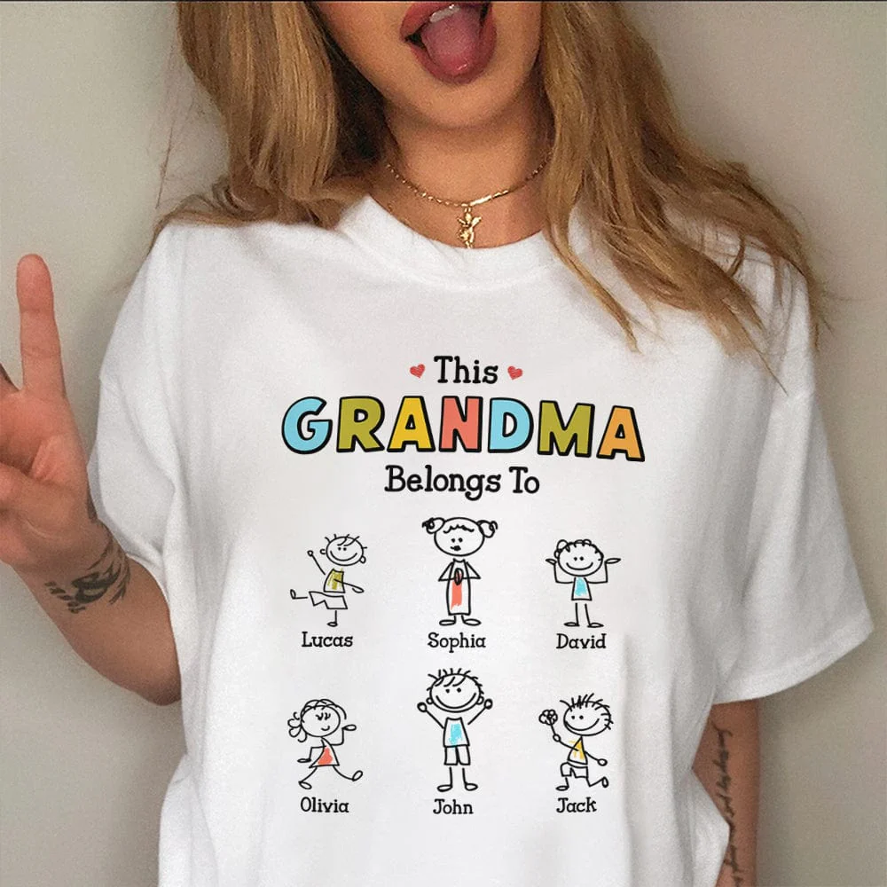 Personalized Grandma, Grandpa Belongs To Funny Kids Shirt LM32 893109