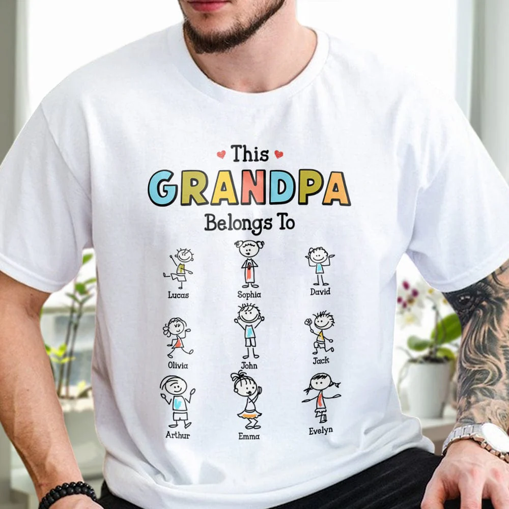 Personalized Grandma, Grandpa Belongs To Funny Kids Shirt LM32 893109 - Image 3
