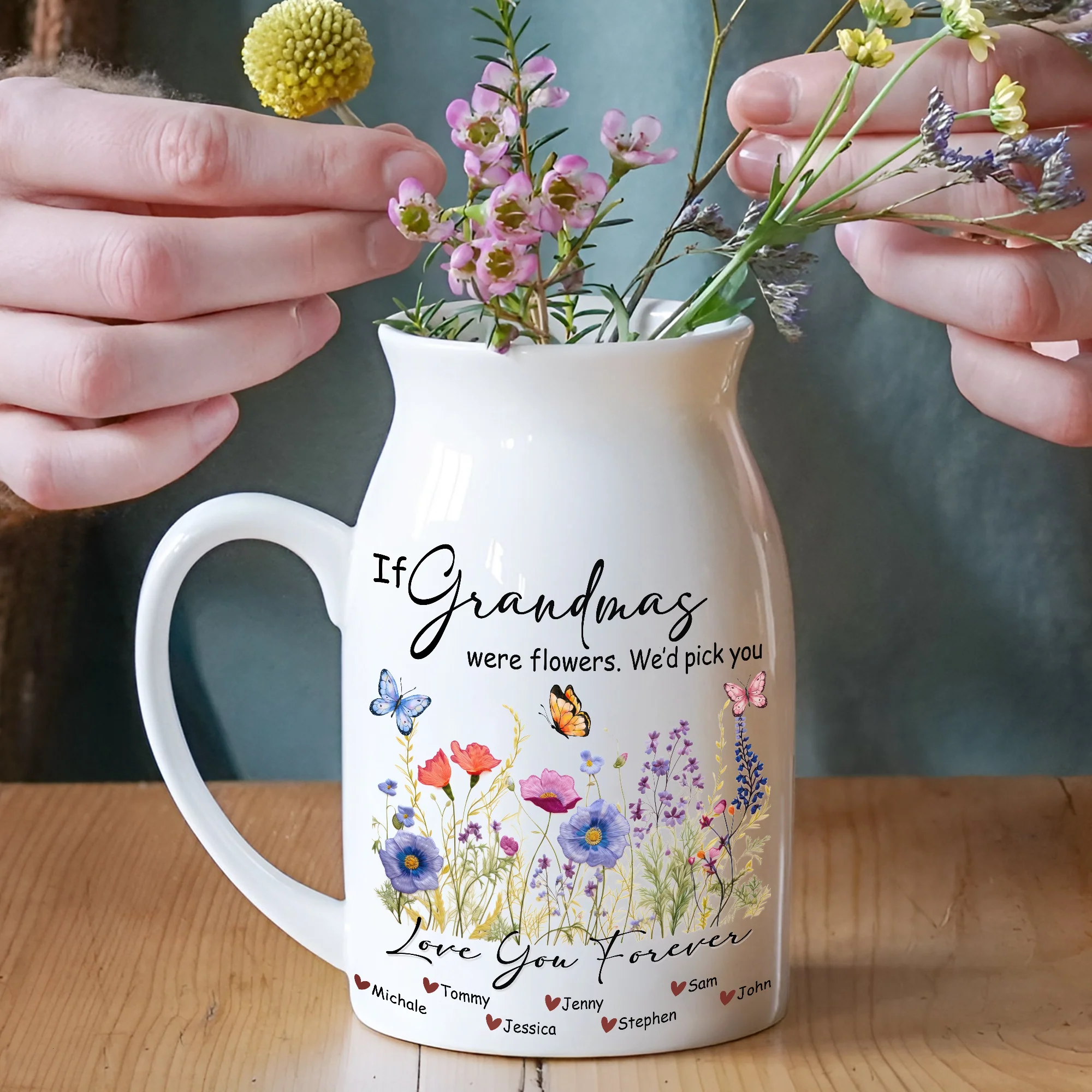 Personalized If Mamas Were Flowers I'd Pick You Vase Gift For Mother's Day LM32 893297 - Image 5