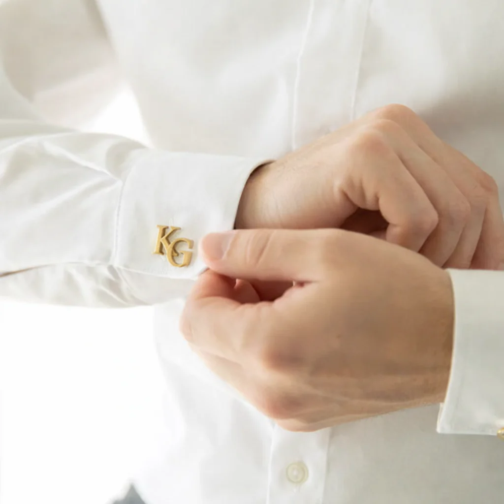 Personalized Initial Cufflinks for Men, Best Man Gifts For Father's Day, Valentine, Groomsmen Gifts LM32 899483 - Image 4