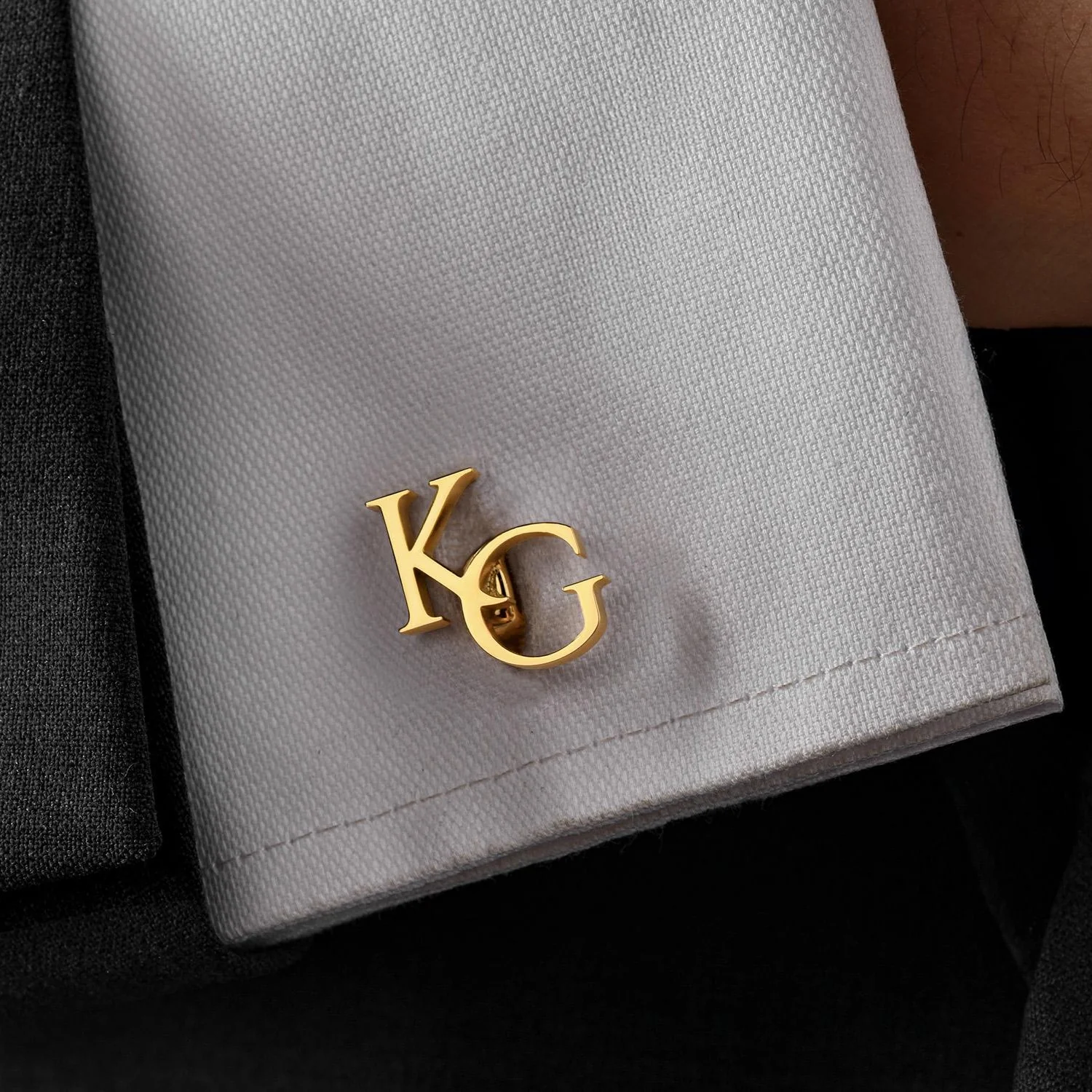 Personalized Initial Cufflinks for Men, Best Man Gifts For Father's Day, Valentine, Groomsmen Gifts LM32 899483 - Image 6