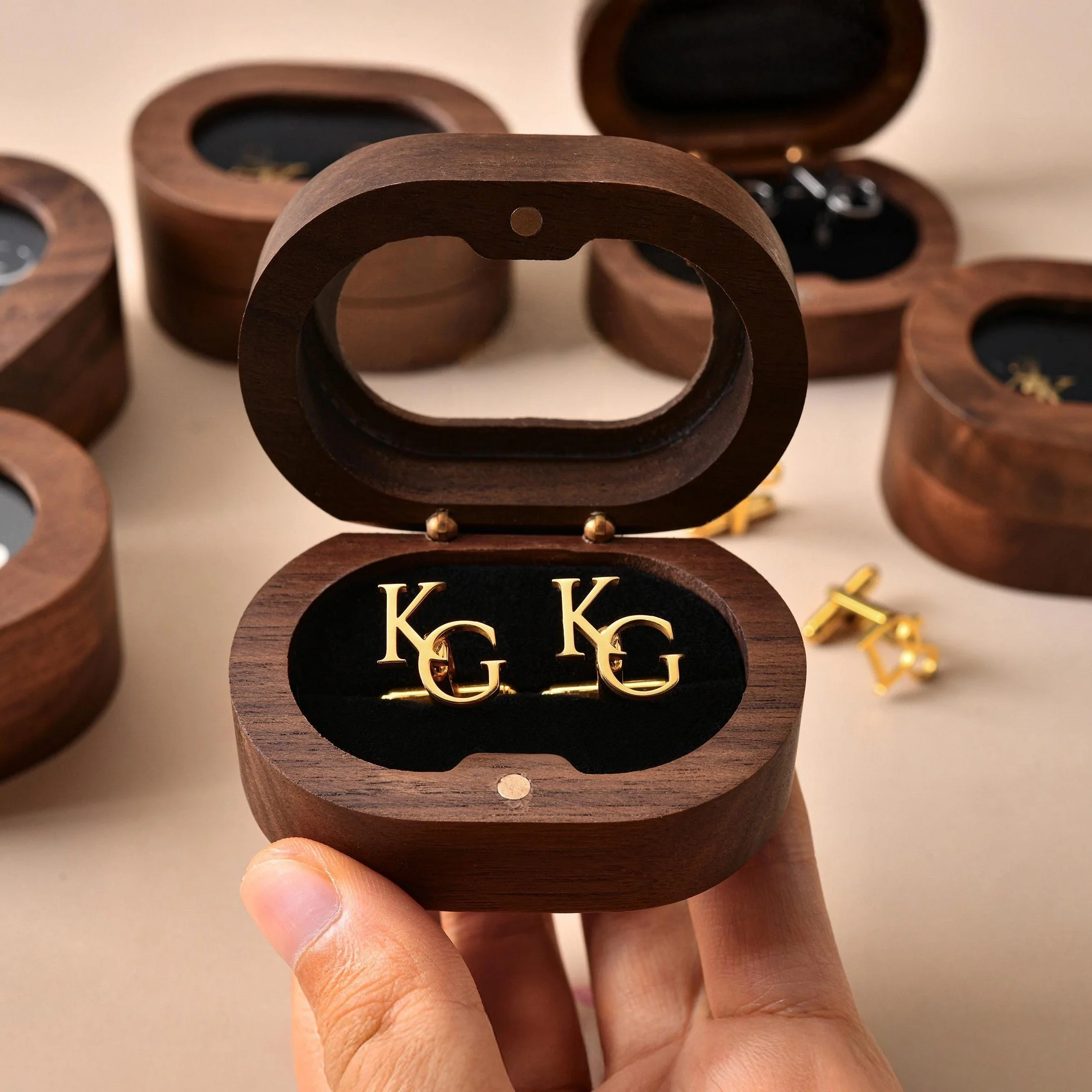 Personalized Initial Cufflinks for Men, Best Man Gifts For Father's Day, Valentine, Groomsmen Gifts LM32 899483 - Image 8