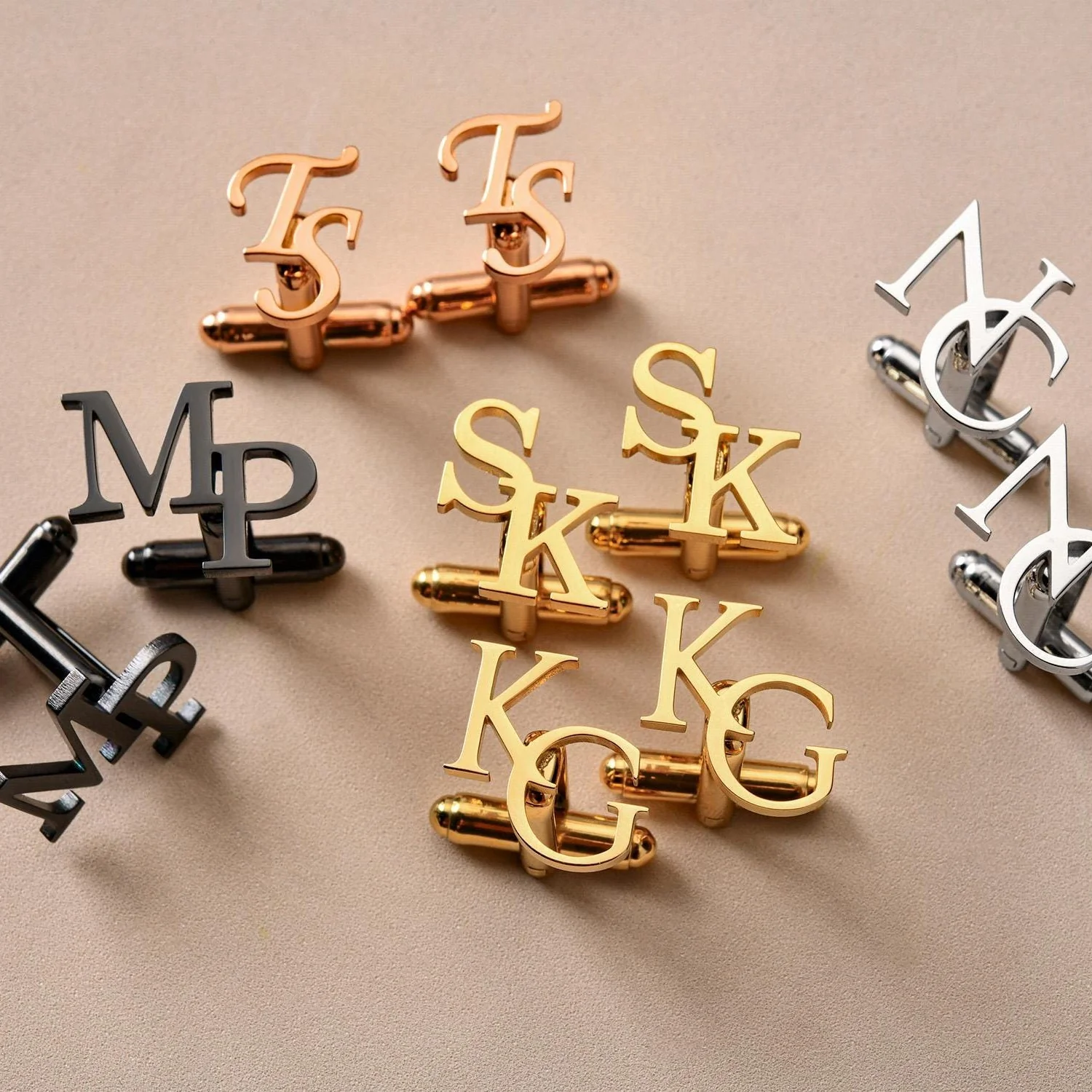 Personalized Initial Cufflinks for Men, Best Man Gifts For Father's Day, Valentine, Groomsmen Gifts LM32 899483 - Image 9