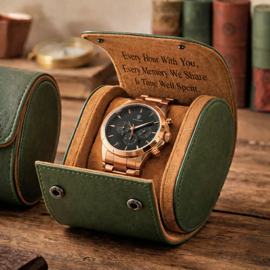 Personalized Leather Watch Case - Graduation Gift for Him, Husband Dad, Men, Boyfriend gift, Groomsmen Gift LM32 899533 - Image 5