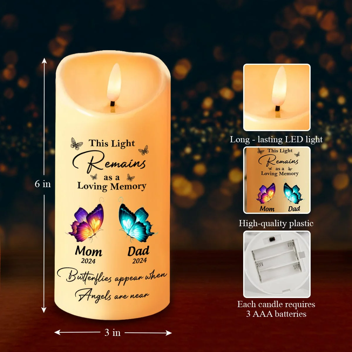 Personalized Memorial Gift This Light Remains As A Loving Memory LED Candle HA75 891833 - Image 4