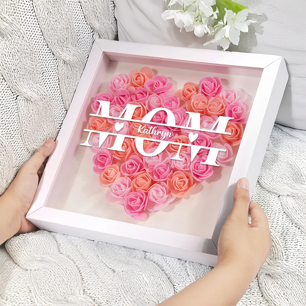Personalized Mommy Flower Shadow Box For Mother's Day LM32 893279 - Image 4