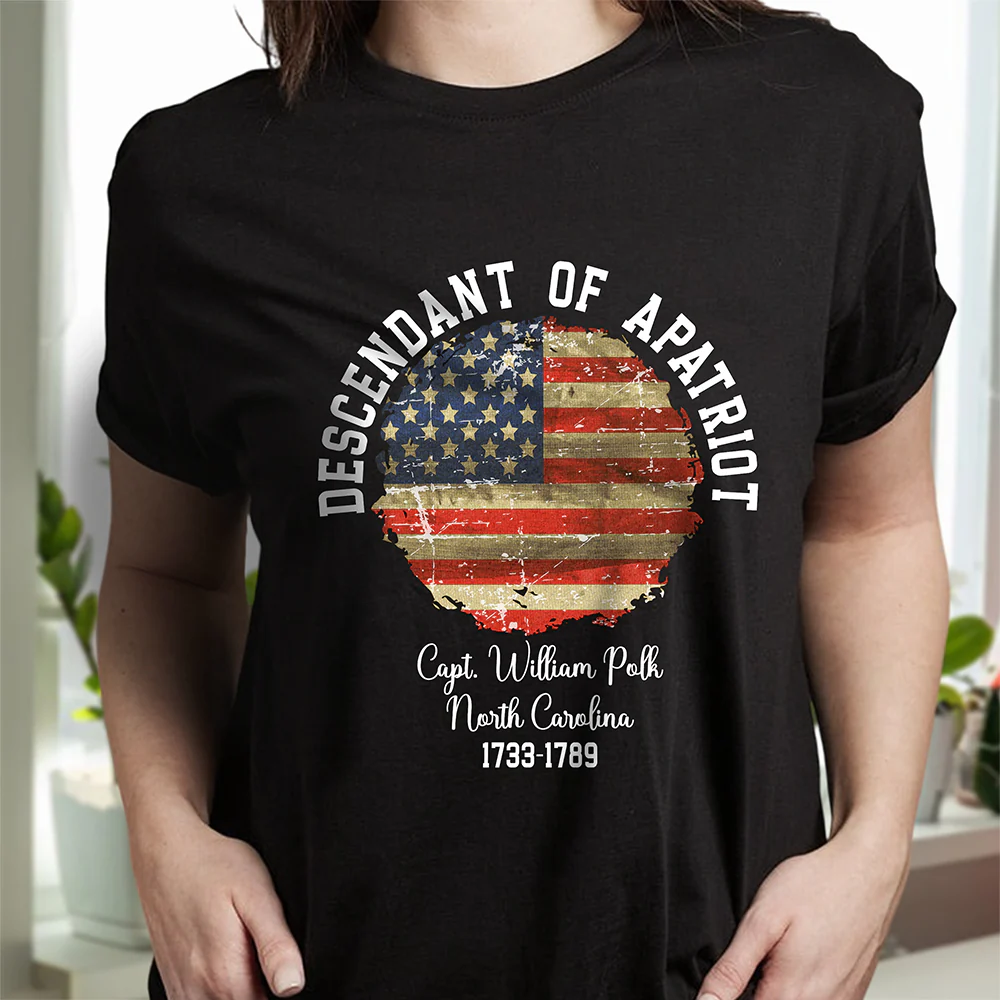 Personalized Name Descendant Of A Patriot Dark Shirt LM32 895543 - Image 4