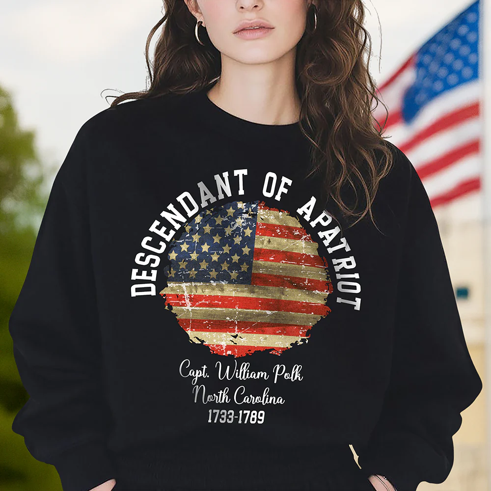 Personalized Name Descendant Of A Patriot Dark Shirt LM32 895543 - Image 7