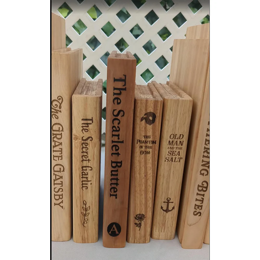 Personalized Name & Funny Book Title Gift Wooden Book-Shaped Cutting Board LM32 897753 - Image 8