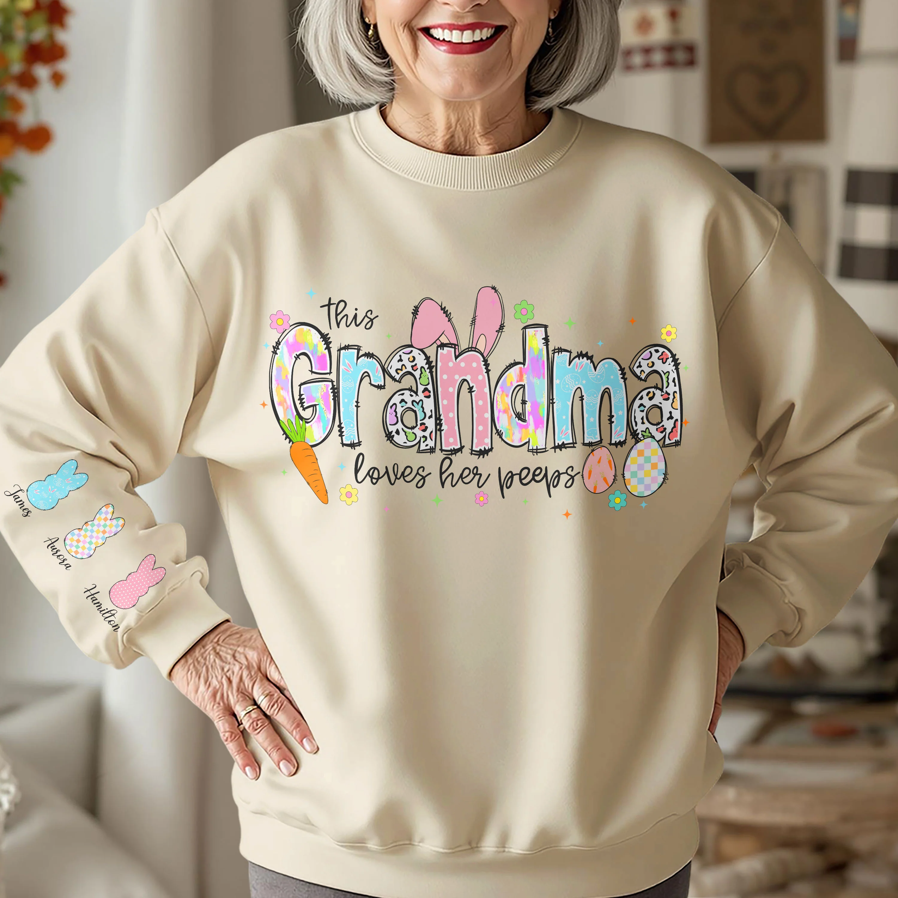 Personalized Name Grandma Gift For Mother's Day Sleeve Printed Sweatshirt LM32 893151 - Image 2