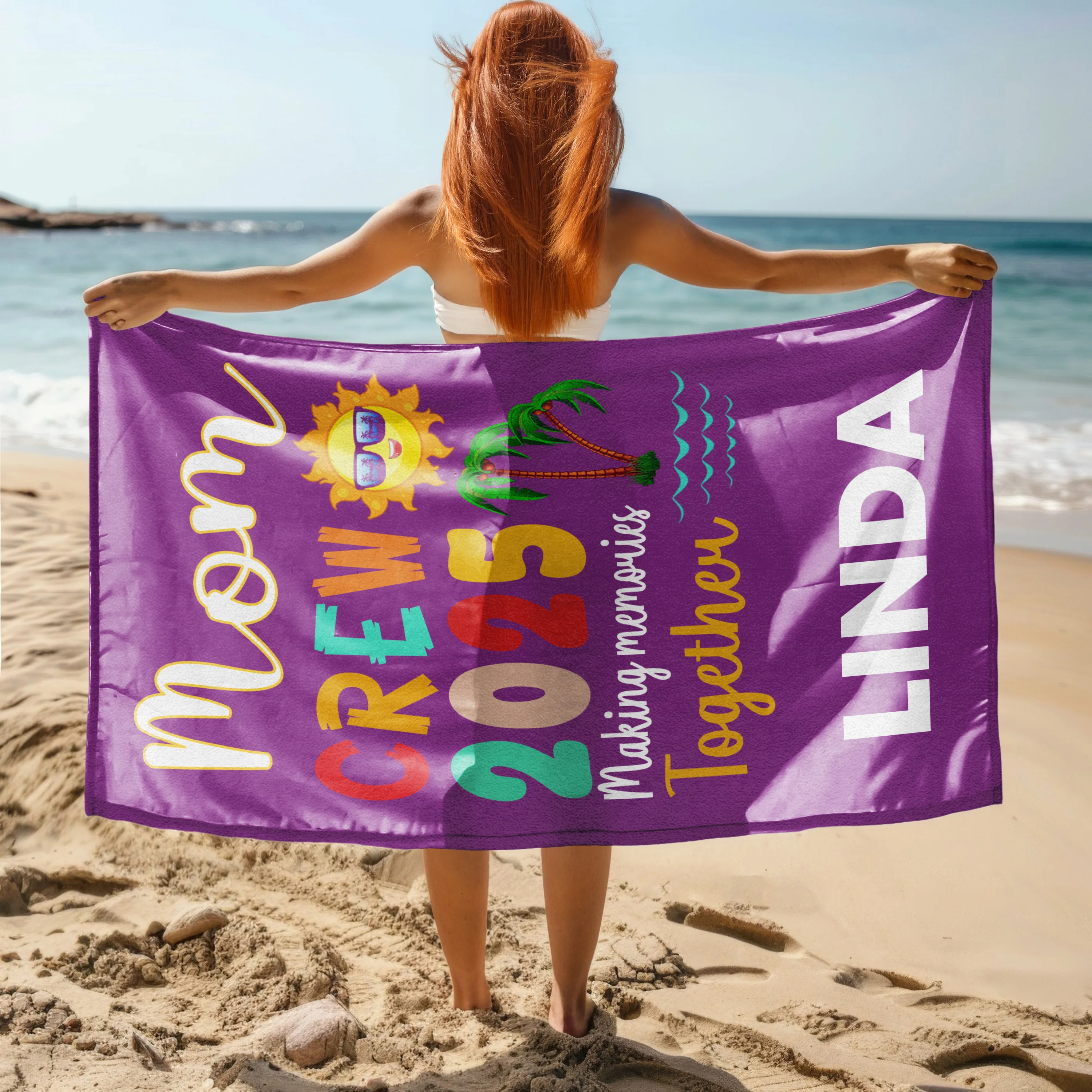 Personalized Name Matching Cousin Crew Family Trip Beach Towels LM32 893447 - Image 6