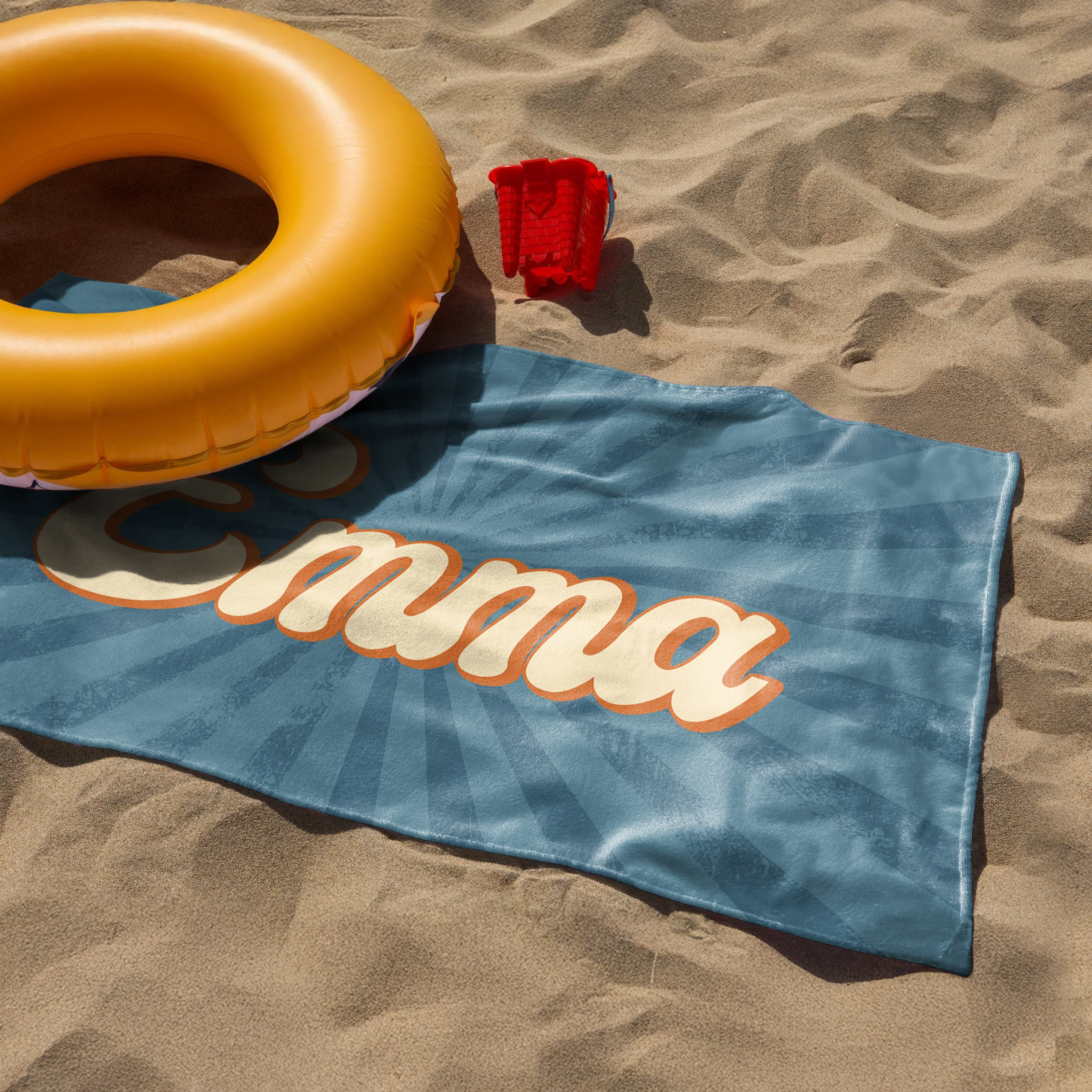 Personalized Name Party Summer Retro Style Beach Towels LM32 893445 - Image 5