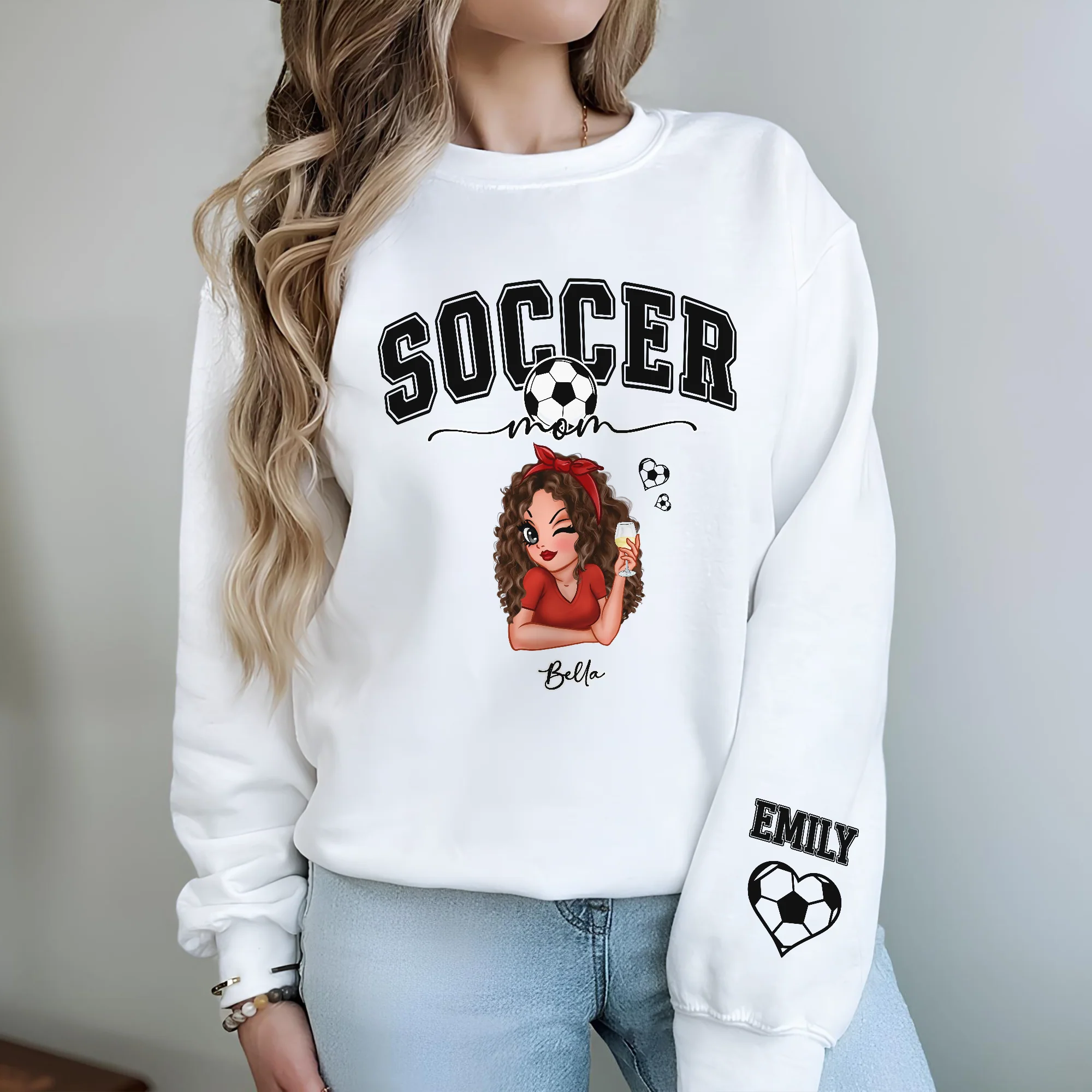 Personalized Name Soccer Mom Sleeve Printed Sweatshirt For Sport Players LM32 895807 - Image 6