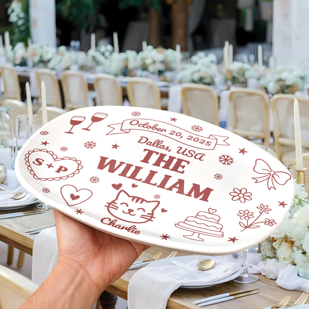 Personalized Name Wedding Party Unique Keepsake Platter LM32 893747 - Image 2