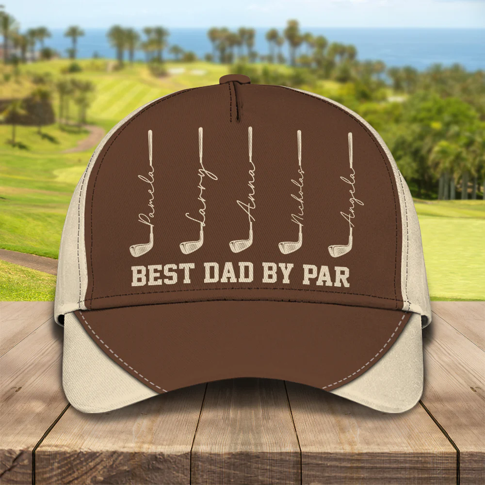 Personalized Best Dad By Par Golf Classic Cap LM32 893491 - Image 3