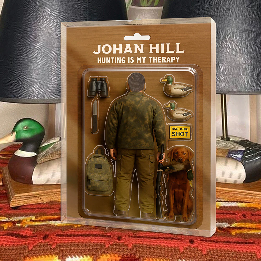 Personalized Realistic Dad's Favorite Type Of Hunting Acrylic Block Plaque Gift LM32 893459 - Image 2