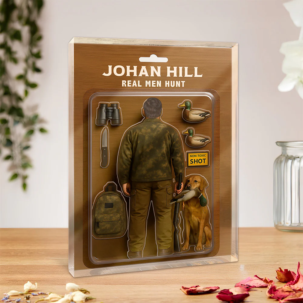 Personalized Realistic Dad's Favorite Type Of Hunting Acrylic Block Plaque Gift LM32 893459 - Image 6